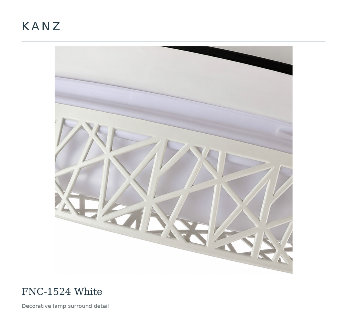 FNC-1524 White — Decorative lamp surround detail
