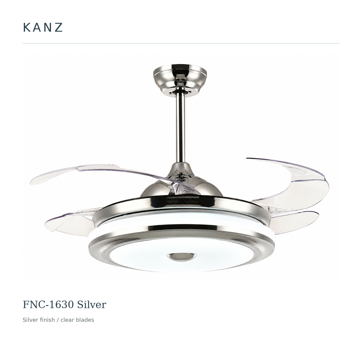 FNC-1630 Silver — Silver finish / clear blades