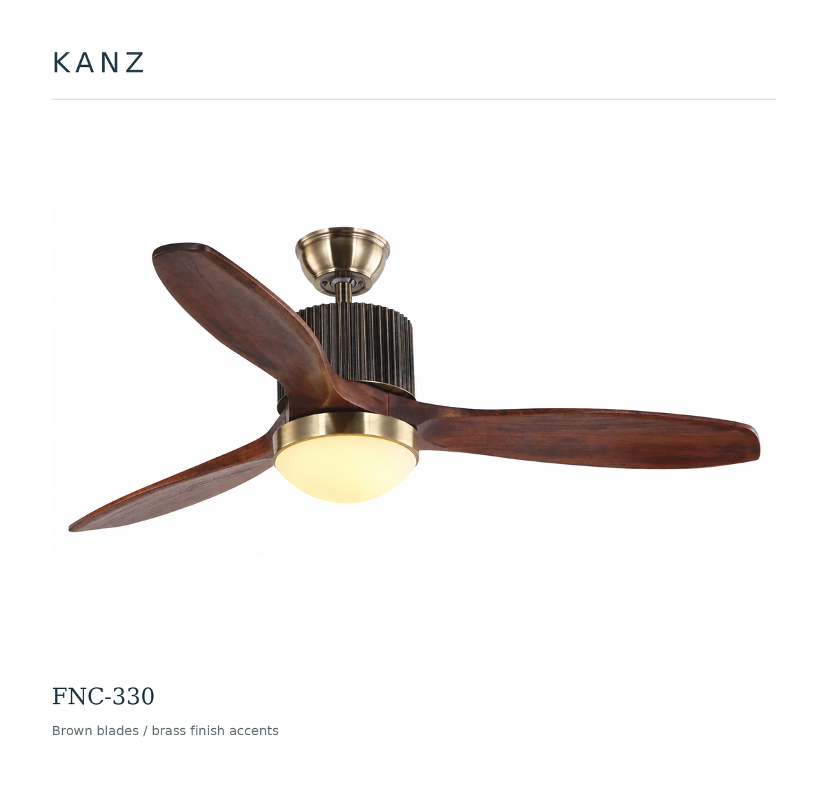 fnc-330 — Brown blades / brass finish accents