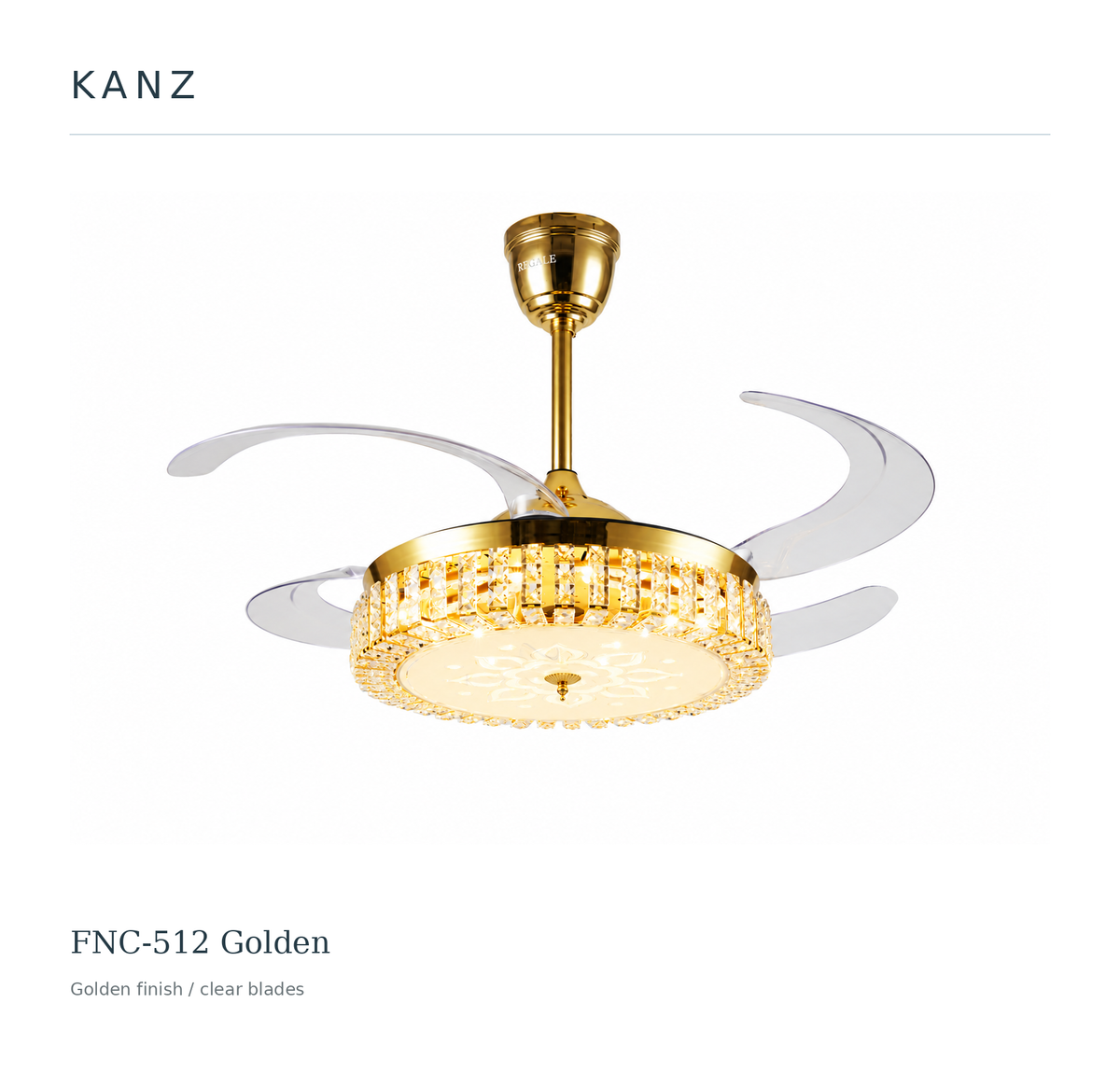 FNC-512 Golden — Golden finish / clear blades