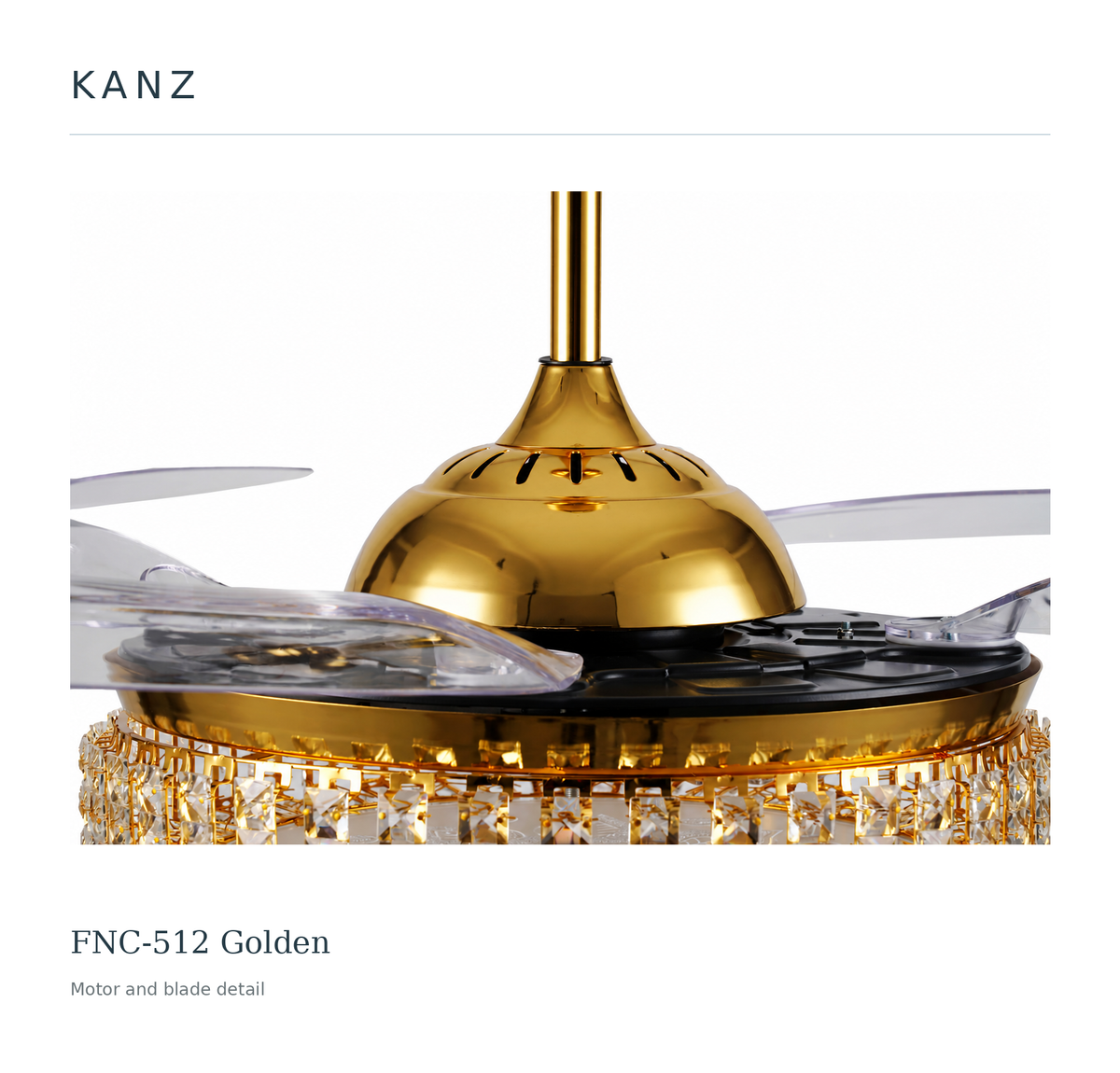 FNC-512 Golden — Motor and blade detail