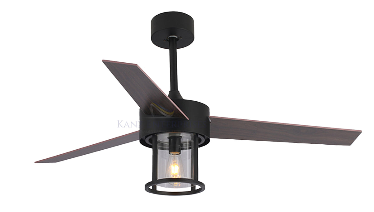 K-FNC-034 Black Kanz Ceiling Fan - Front View