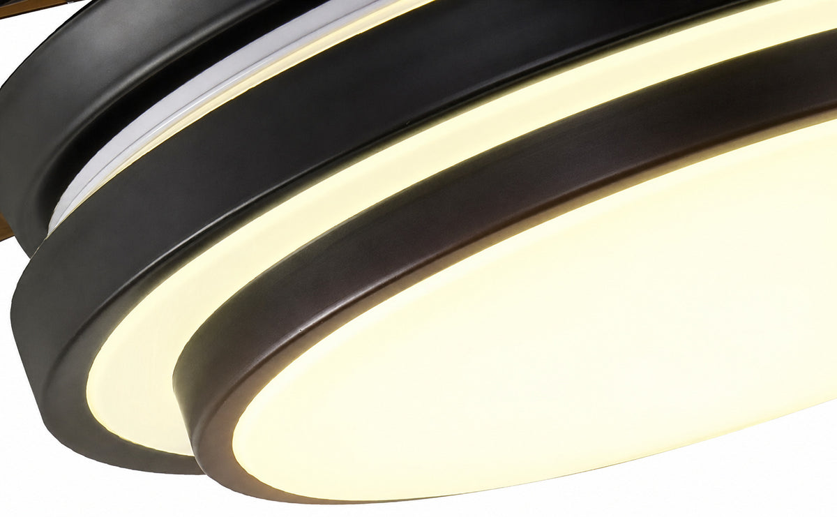 K-402 Black layered light diffuser and dark trim detail.