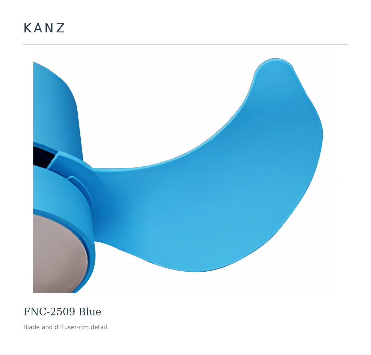 Kanz FNC-2509 Blue — Blade and diffuser-rim detail