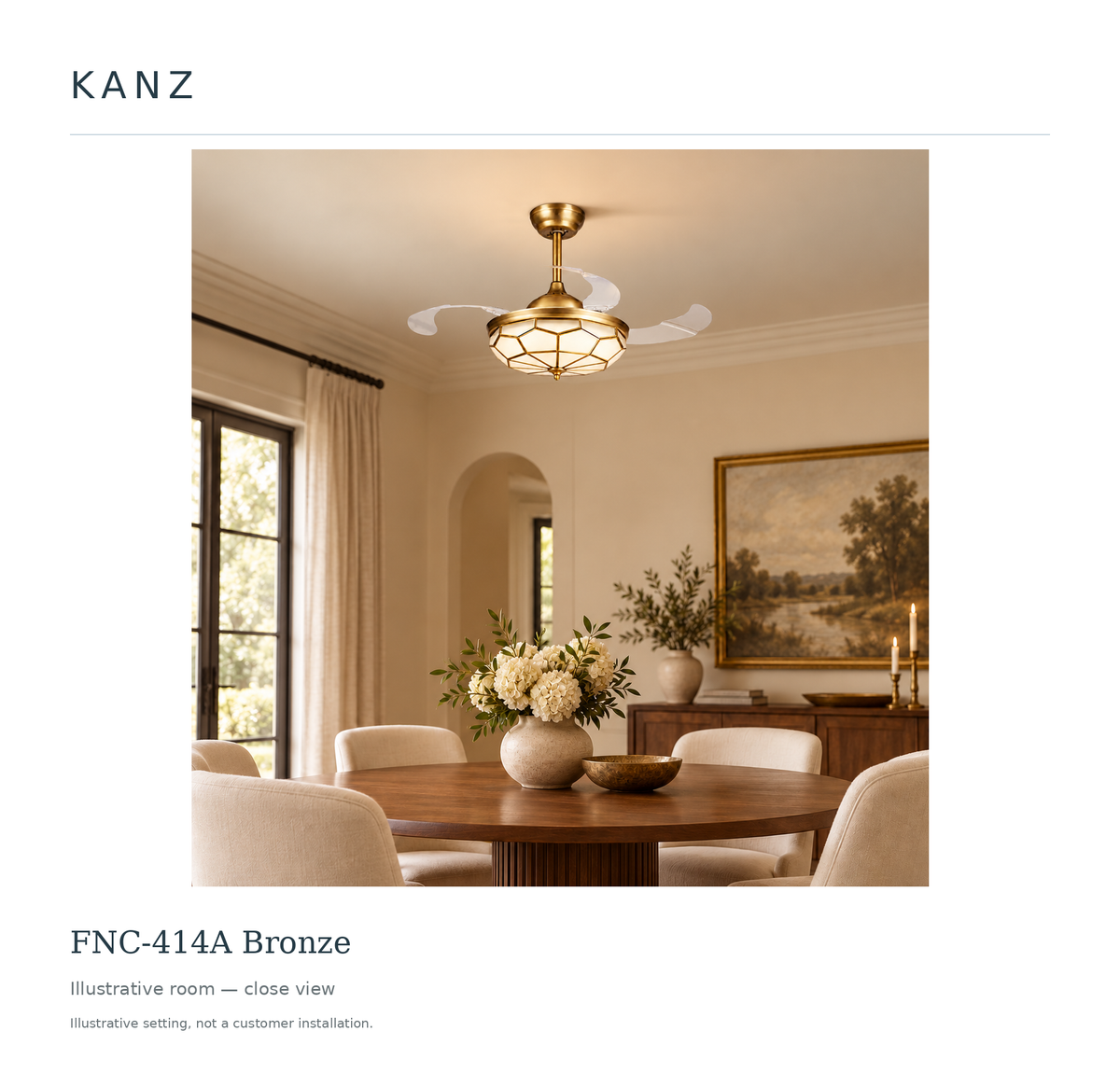 FNC-414A Bronze — illustrative close room view