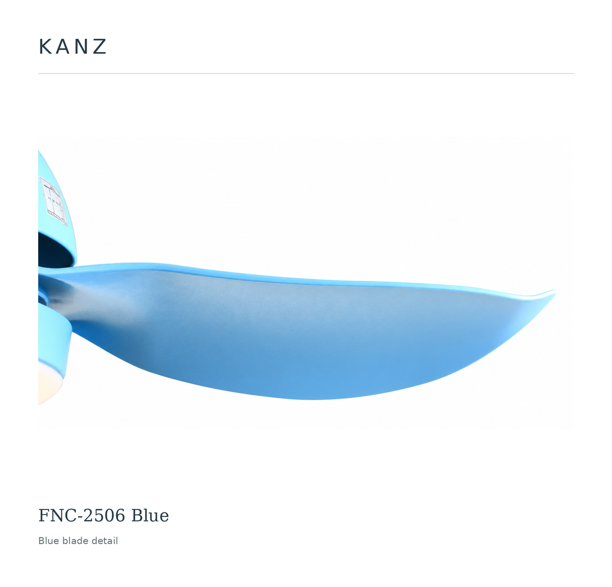 Kanz FNC-2506 Blue — Blue blade detail