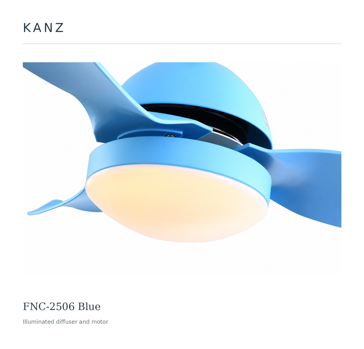 Kanz FNC-2506 Blue — Illuminated diffuser and motor