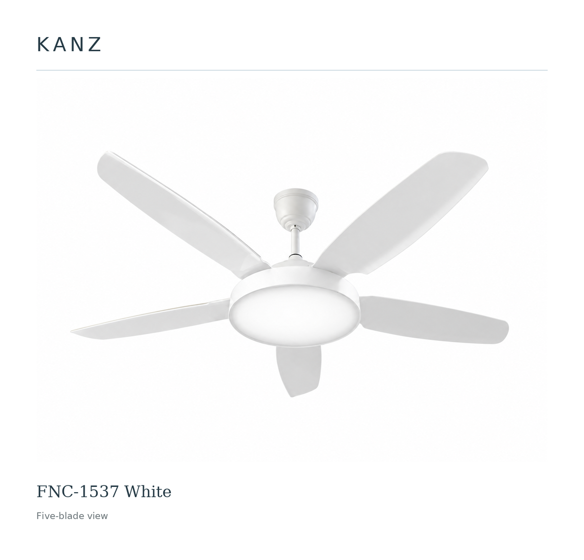 Kanz FNC-1537 White — Five-blade view