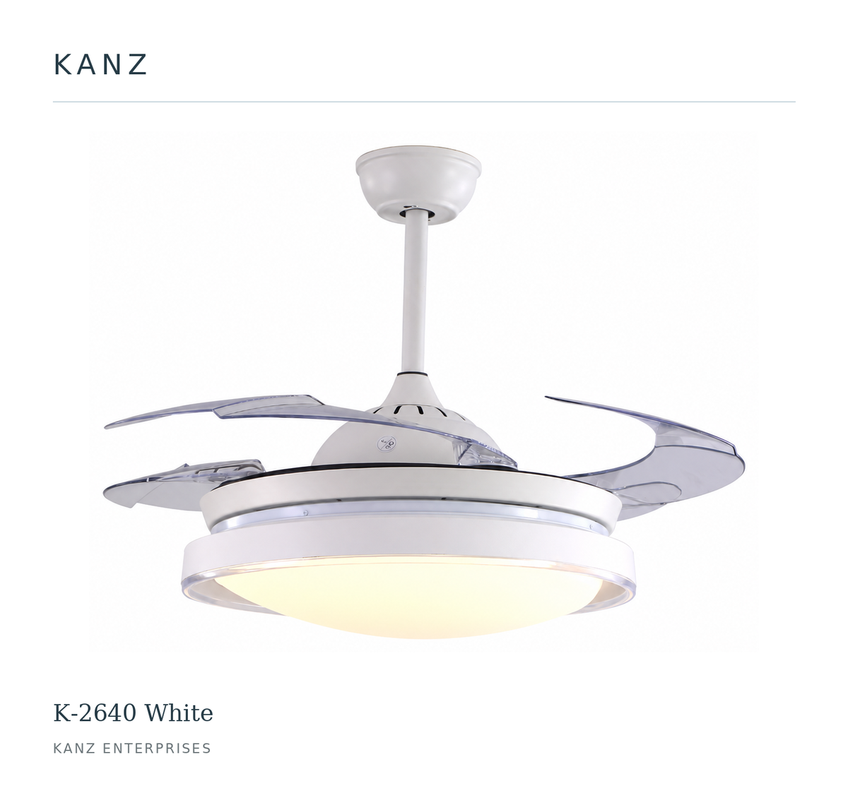 Kanz K-2640 White — clean white masthead hero